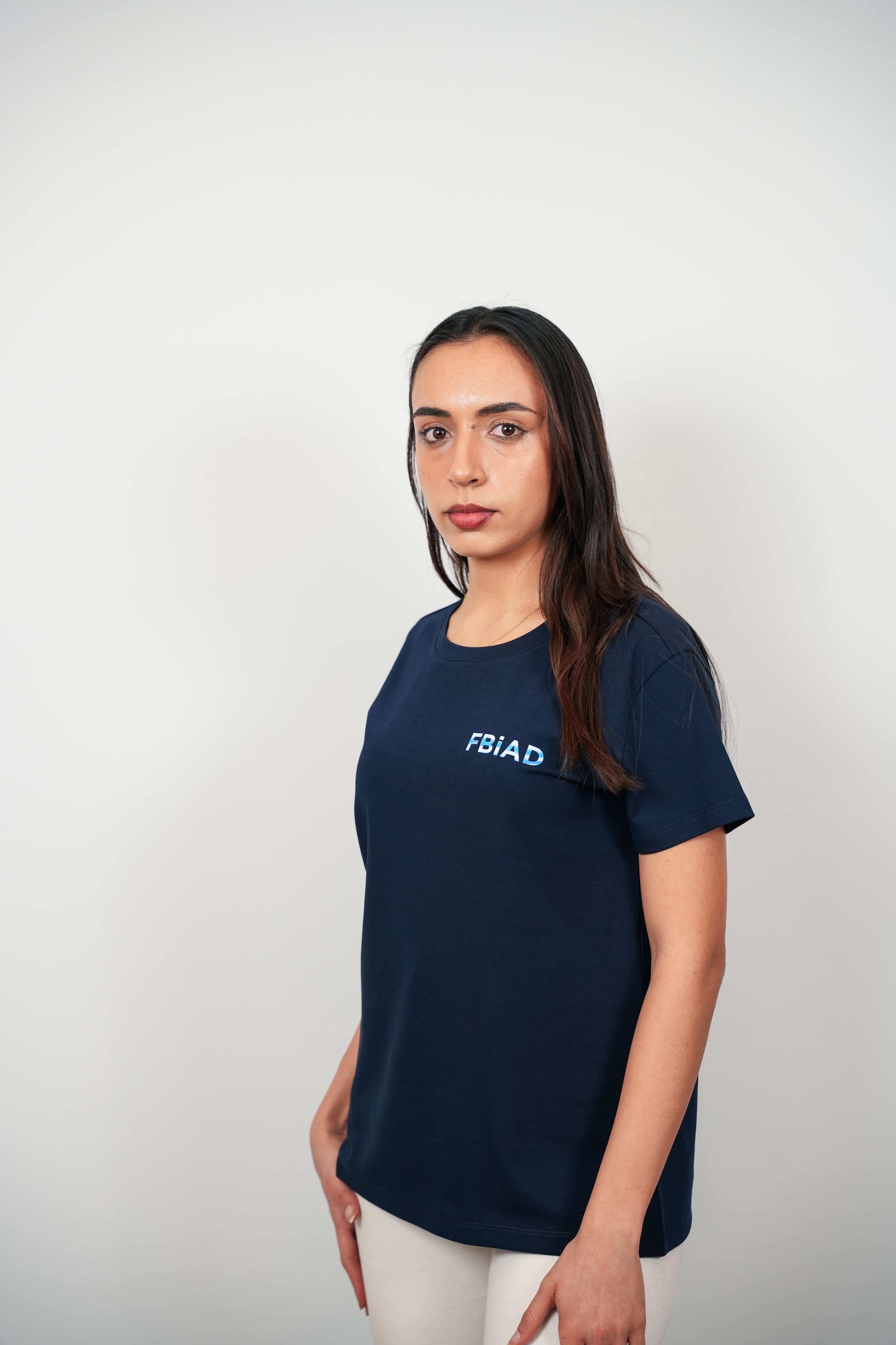 FBIAD Logolu Bisiklet Yaka Tişört - Görsel 2