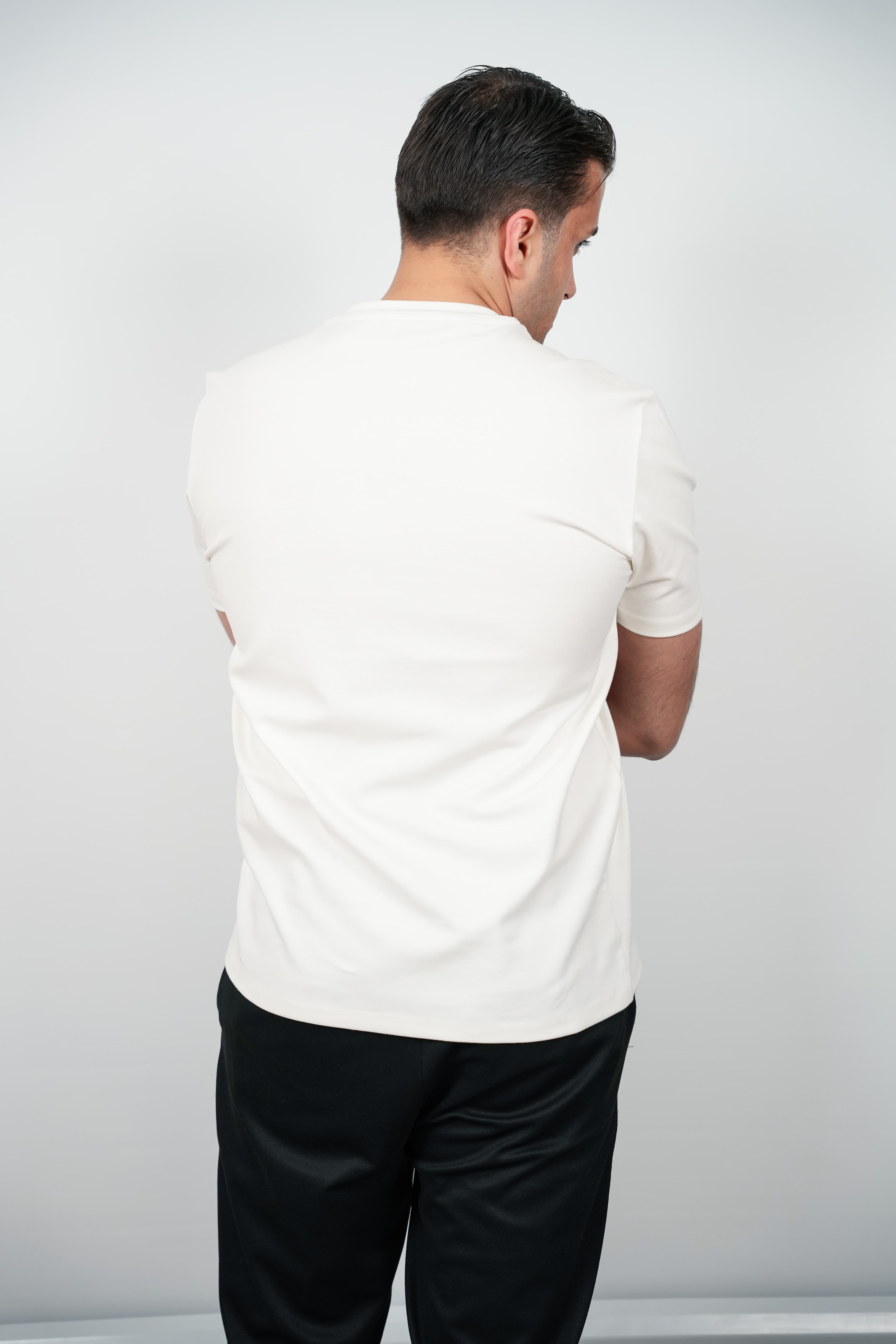 FBIAD Logolu Erkek Bisiklet Yaka Tişört - Görsel 2